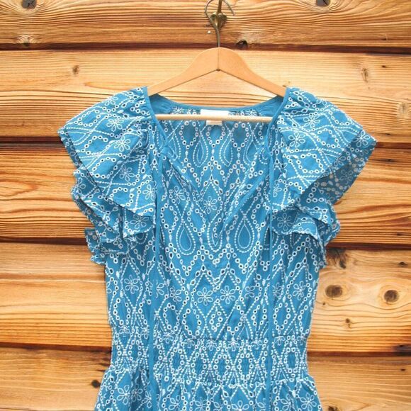 Shoshanna Zona Eyelet Midi Dress - Picture 6 of 13